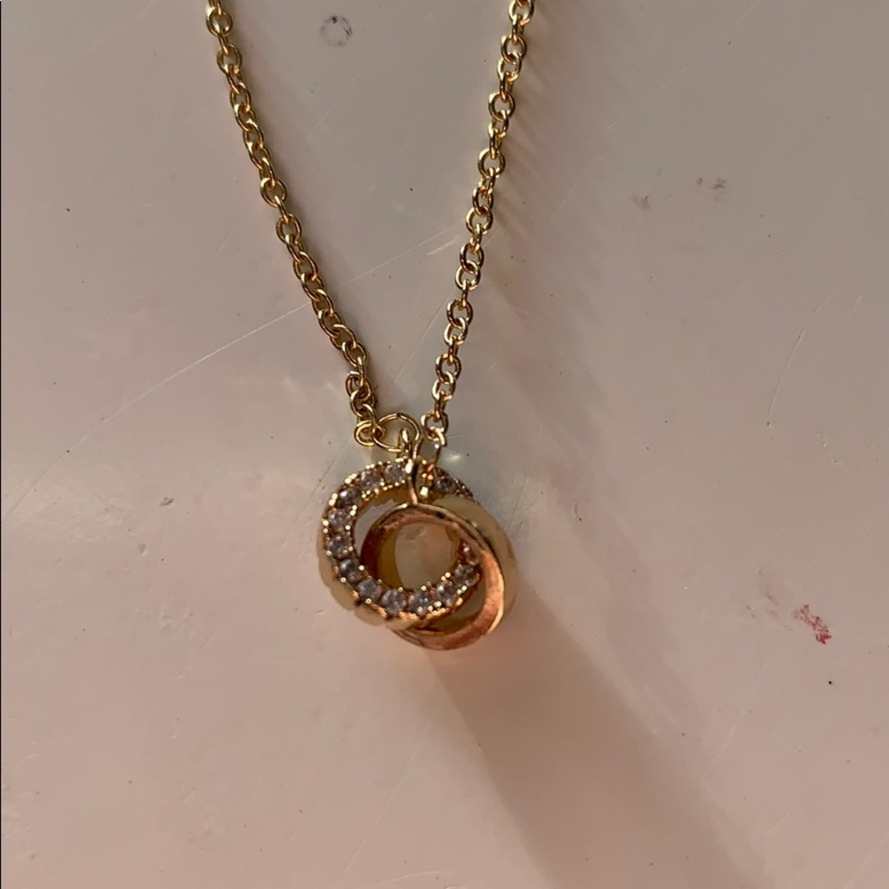 gold loop necklace